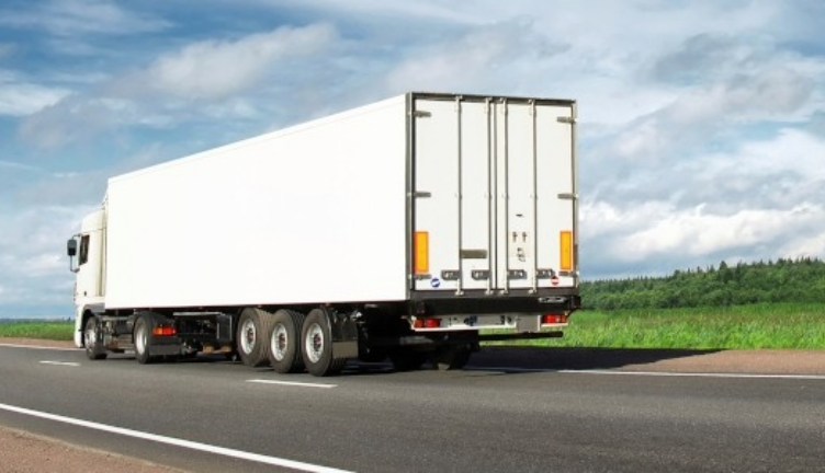 Truck on highway