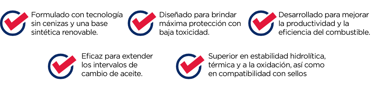Formulado con tecnología libre de cenizas y base sintética renovable